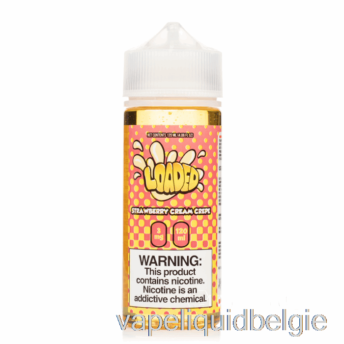 Vape Smaken Aardbeiencrème Crêpe - Geladen E-vloeistof - Meedogenloze Dampen - 120ml 6mg